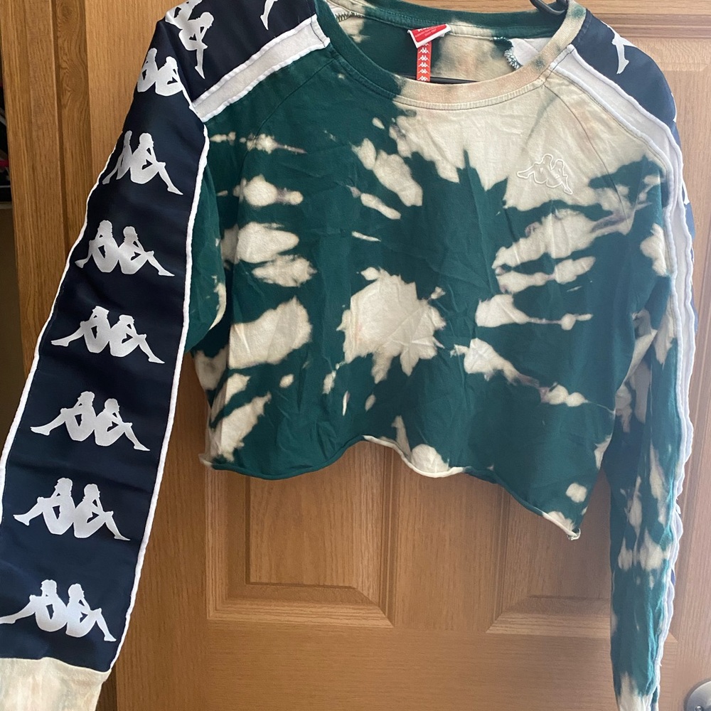Kappa tie die cropped long sleeve